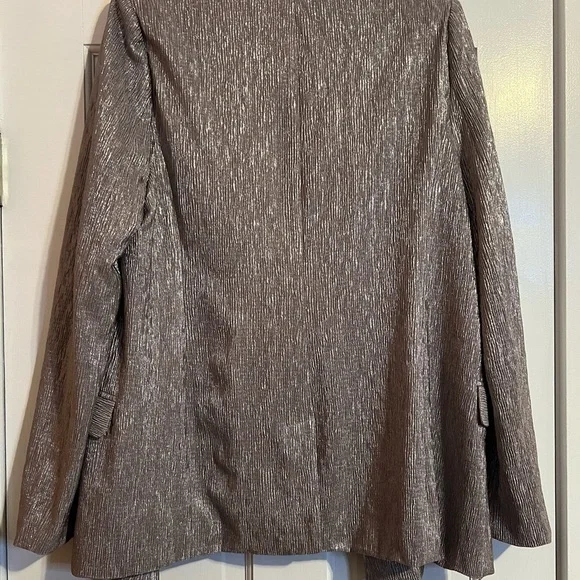 ASTR THE LABEL METALLIC PEWTER BLAZER JACKET SIZE MEDIUM - Picture 4 of 7